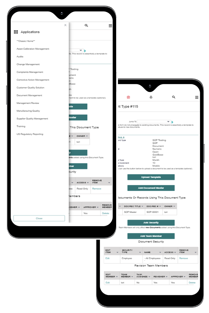 AssurX is mobile friendly QMS software system